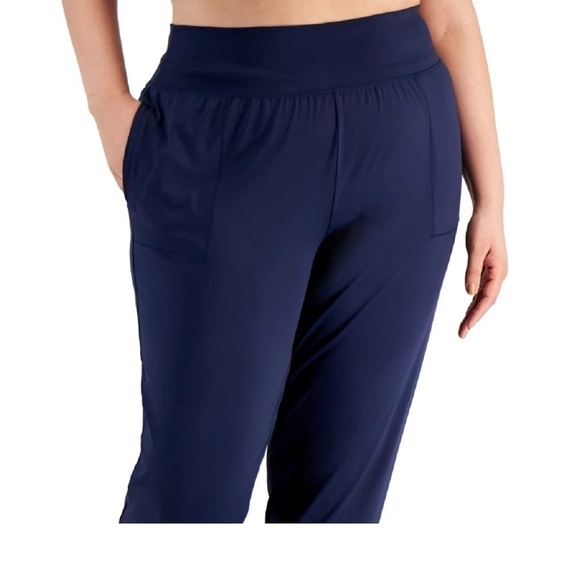 Ideology Womens Leggings Size Blue Length High Rise Side Pocket New - Picture 2 of 10
